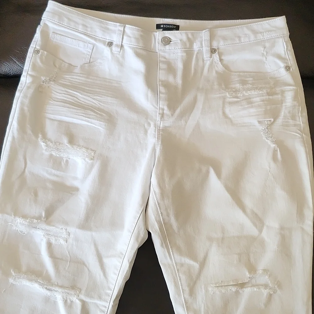 White Ripped Jeans - Picture 1 of 3